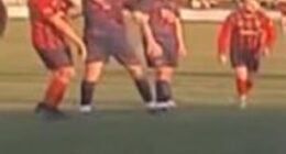 Trearddur Bay player Tom Taylor has been arrested after elbowing a player during a game