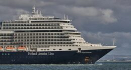 An unidentified woman fell off the Holland America cruise ship, the Neiuw Statendam, on Thursday
