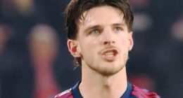 Declan Rice swore to himself after Arsenal's 0-0 draw at Nottingham Forest on Saturday