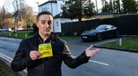 David Miller stood outside his home beside where his car was parked when he received the ticket