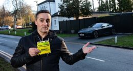 David Miller stood outside his home beside where his car was parked when he received the ticket