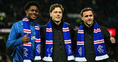 Chukwuani, Skov Olsen and Rommens were unveiled in Friday's win over Annan at Ibrox