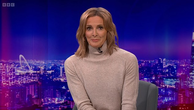 Gabby Logan started the coverage of Match of the Day before leaving abruptly mid-show