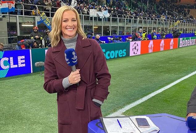 Gabby Logan admitted to trepidation as she returned to television work for the first time since the death of her father Terry Yorath earlier this month