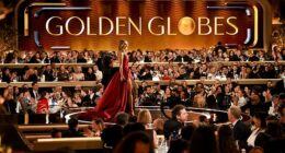 The Golden Globes has come under fierce fire online after it announced one of the main awards during a commercial break. Host Nikki Glaser is seen on stage during the event