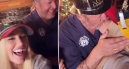 Gwen Stefani shares steamy kiss with Blake Shelton after divorce speculation