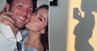 Hailee Steinfeld shows off baby bump, hints at infant's name