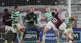 Hearts striker Claudio Braga scores the late equaliser that set up a tense finale at Tynecastle