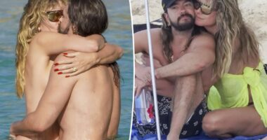 Heidi Klum ditches bikini top for St. Barts makeout with husband Tom Kaulitz