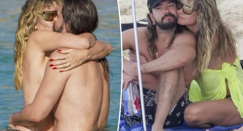 Heidi Klum ditches bikini top for St. Barts makeout with husband Tom Kaulitz