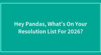 Hey Pandas, What’s On Your Resolution List For 2026?