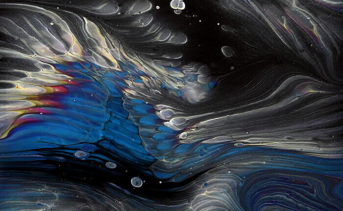 How Pearl White Changes Acrylic Pouring Results: Thick Paint Feathery Straight Pour