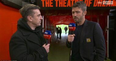 Manchester United snubbed the chance for Roy Keane to speak to Michael Carrick ahead of kick-off against Man City after the Irishman's comments about his wife