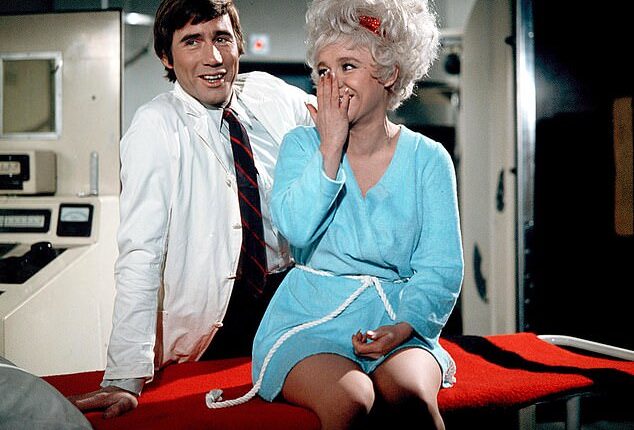 Jim Dale and Barbara Windsor in Carry On Again Doctor, 1969
