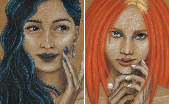 I Drew These 6 Portraits As An Homage To The Girl With A Pearl Earring