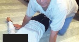 Disturbing new images released as part of last night's Epstein files appear to show Andrew Mountbatten Windsor crouching on all fours over a female lying on the floor