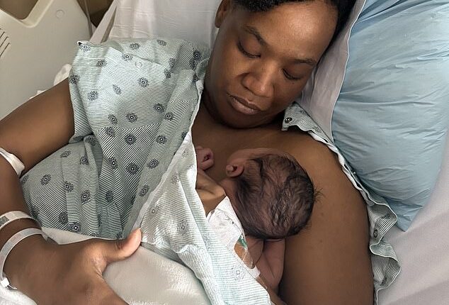 Keionna Dickerson went to the hospital for severe stomach pains in July, and was shocked to learn that she was in active labor