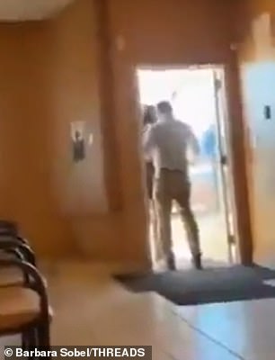 The worker told the officers that they were not allowed inside