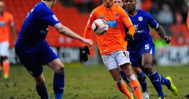 Tom Ince's first Championship goals came on a bobbly Bloomfield Road surface for Blackpool