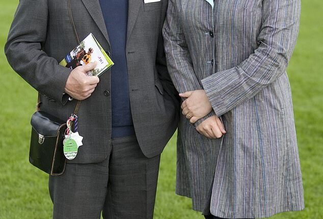 Clare Balding pictured with her father Ian at Newbury racecourse in May 2012