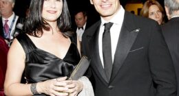 Linda Fiorentino is pictured with Antonio Sabato Jr. at a Washington DC gala in 2010. It is the last time she was photographed in public, with the actress subsequently suffering severe financial distress