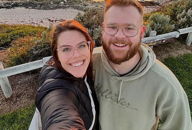 British woman Sarah Bolson, pictured with her husband Jamie, moved to Australia in 2024