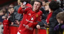 Kai Rooney made his first appearance as a player at Old Trafford on Friday evening