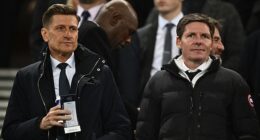 Oliver Glasner (right) decided he wanted to leave Crystal Palace at the end of the season in October, telling chairman Steve Parish over dinner