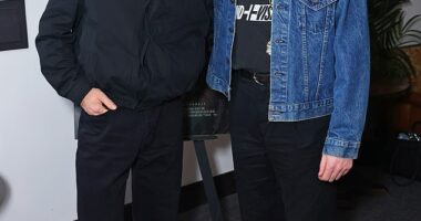 Paul Mescal and Cillian Murphy looked in good spirits as they attended a screening of Hamnet in London on Wednesday