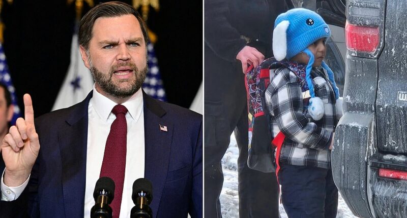 Vice President JD Vancehas fired back at claims that Immigration and Custom Enforcement (ICE) agents arrested a five-year-old boy in Minneapolis. Trump's immigration crackdown sparked yet more backlash on Thursday after images of the child went viral on social media. Vance admitted that he too was concerned about the report, noting he is also the father of a five-year-old son, but he learned that the boy had been abandoned by his father, an illegal immigrant from Ecuador who entered the US under Joe Biden. 'The five year old was not arrested ... his dad was an illegal alien and when they went to arrest his illegal alien father, the father ran,' Vance said.