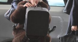 Jane Fondawas seen being pushed along in a wheelchair as she arrived at LAX this week to catch a plane out of Los Angeles