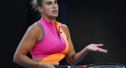Aryna Sabalenka (pictured), Carlos Alcaraz and Jannik Sinner have all been pulled up by Australian Open officials