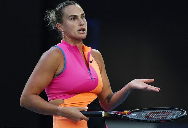 Aryna Sabalenka (pictured), Carlos Alcaraz and Jannik Sinner have all been pulled up by Australian Open officials
