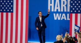 Pennsylvania Governor Josh Shapiro, seen campaigning for Vice President Kamala Harris in Philadelphia in August 2024, writes about the veepstakes process in his new book, Where We Keep the Light