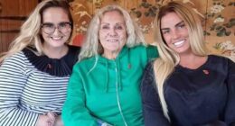 Katie Price's 'worried' family are reportedly planning an intervention over her whirlwind marriage to entrepreneur Lee Andrews (Katie pictured with her sister Sophie and mum Amy)