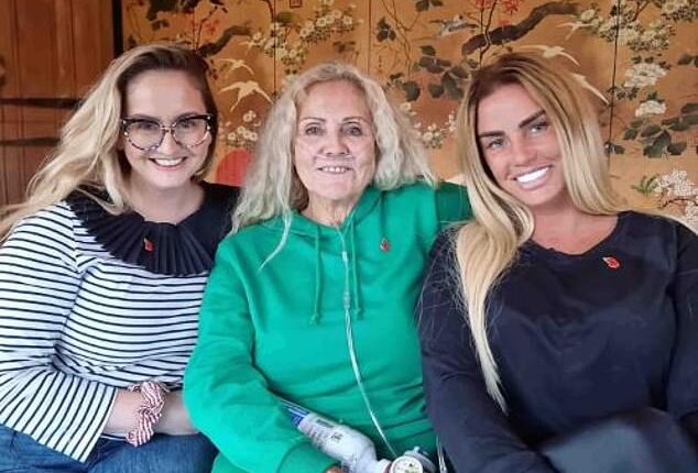 Katie Price's 'worried' family are reportedly planning an intervention over her whirlwind marriage to entrepreneur Lee Andrews (Katie pictured with her sister Sophie and mum Amy)