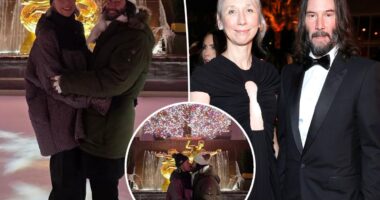 Keanu Reeves and girlfriend Alexandra Grant kiss in NYC