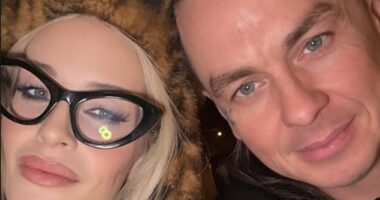 Kelly Osbourne, 41, and her fiancé Sid Wilson, 48, celebrated their fourth anniversary as she shared snaps to her Instagram story on Monday