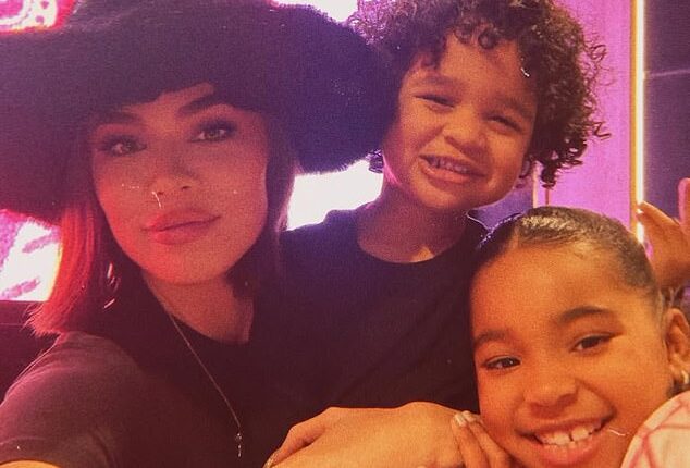 Khloe Kardashianposted an Instagram album New Year's Day offering her fans a glimpse into her celebrations with her daughter True, seven, and son Tatum, three