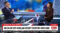 DHS Head Kristi Noem talks with Jake Tapper on CNN's State of the Union on Sunday, January 11, 2026