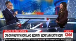 DHS Head Kristi Noem talks with Jake Tapper on CNN's State of the Union on Sunday, January 11, 2026