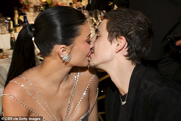 Kylie Jenner and Timothée Chalamet's steamy romance sent fans wild on Sunday night after they got cosy at the Golden Globes