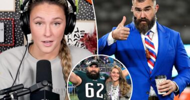 Kylie Kelce drools over husband Jason Kelce’s suits