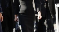 LAURA CRAIK: Red was Valentino's signature colour. The mourners wore his creations in sombre black to pay their respects