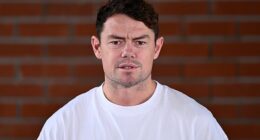 Neale appeared to shake as he confirmed he had regretfully separated from his wife during a press conference in Queensland on Friday (pictured)