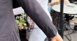 Rumour has it that Jeff Bezos will soon buy 'fashion bible' Vogue for his wife, Lauren Sanchez Bezos - but the alleged purchase didn't make her immune from suffering an awkward blunder at Paris Fashion Week (pictured)