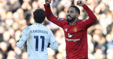 Matheus Cunha rescued a deserved point for Manchester United away to bitter rivals Leeds