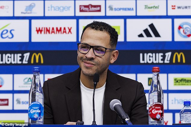 Liam Rosenior says his farewell at a Strasbourg press conference on Tuesday - before being announced as the new Chelsea head coach