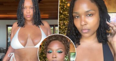 Lizzo shows off shocking hair transformation after cutting off her longer locks