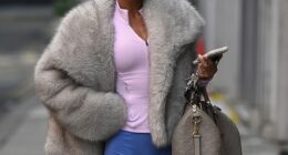 Molly Smith showed off her incredibly bronzed tan as she headed to the gym for an early morning workout on Sunday